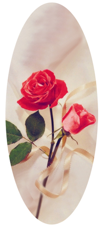 390 D516 508 RD Ribbon And Rose Red